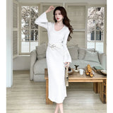 Long Wind Coat Women's 2025 Chic Design Sense Early Spring Double