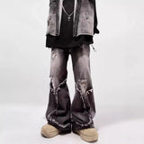 Street Water Wash Retro Straight Jeans In Summer New Casual Fashion Pants Men's Trending In