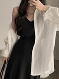 Lightweight Sheer Long Sleeve Blouse-Outfit