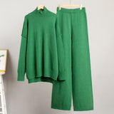 Sweater Suit Female Autumn Dong New Style Loose Recreational Languid Lazy Add Thick Knit Long-Outfit