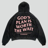 Men Top Y2K New Casual Loose Hoodies Street Harajuku Hip Hop Letter Print Pullover Unisex Punk Retro Hoodie Coat