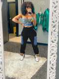 Women's Casual Pants Women's Street Personality Imitation Denim Big Pocket High-Waisted