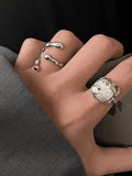 Irregular Geometric Cuff Ring-Outfit