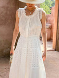 New White Embroidered Small Top Women's French Design Small Design Small Shirt Women's Sleeveless Waistcoat