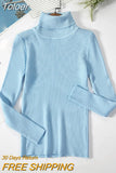 Women Casual Soft Cashmere Elastic Sweaters Turtleneck Slim Knit Pullovers For Women Solid Jumpers