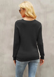 Fall Sexy Cut Out Contrast Long Sleeve