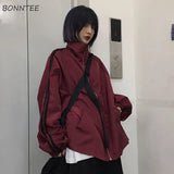 Jackets Women BF Style Chic Harajuku Sun-Proof Leisure Spring Couples Jacket Zipper High Street All-Match Popular Teens