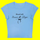 Beauty and Rage Text Graphic Top-Outfit