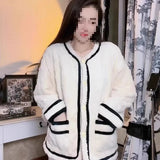And Winter Thicker Coral Velvet Pyjamas Set Home Clothes Plus Velvet Cute Flannel Long Sleeve