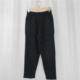 Women Knitted High Waist Harem Trousers Solid Pants Female Casual Warm Harem