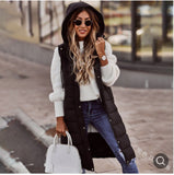 Casual Solid-Colored Hooded Sleeveless Sleeveless Vest Coat
