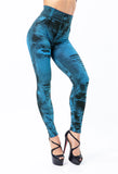 Imitation Denim Super Stretch Cropped