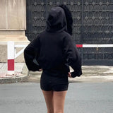 Toloer Cool Girl Big Wool Collar Hat Zipper Split Sweater Female Half Zipper High Collar Loose Coat Ins Tide-Outfit