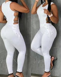 Toloer Summer New Women's Waist Slim Sexy Punk Slim Women's Hollow Out