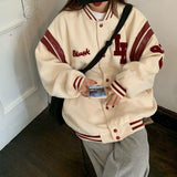 Spring Coat American Baseball Bomber Jacket Loose Retro Men Women Couples Tops Harajuku Plus Size Jackets