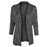 2025 New Sleeve Long Sleeve Temperament Long-Sleeved Small Suit Collar Solid Color Coat