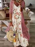 Toloer 2024 Summer Women's Print Holiday Dress Indian Style High Skirt Skirt Two Sets-Outfit