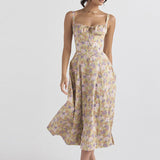 Women's Temperament Floral Lace With Short Lotus Leaf Side Holiday