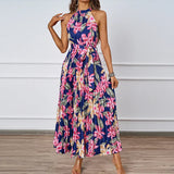 New Temperament Elegant Hanging Neck Swing Big Pendted Dress Dress