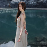 Toloer Acid Halter Dress Dress Spring And Summer High-End Delicate Vacation Fairy Gauze