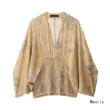 Feng 2025 Summer New Women's Bohemia Holiday Fashion Printed Stamp