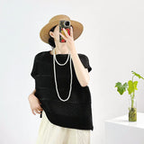 Folded Wearing Short-Sleeved Summer Design Thin Airable Short-Sized Folding