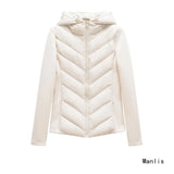 Women's Clothing 2025 Autumn And Winter 2025 New Slim Slim Hooded Cotton Jacket