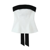 Women's Clothing 2025 Spring New Fashion Bump Back Bow Trim