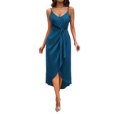 Women's Summer New Fashion Solid Color Suspension Dresses For