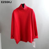 Autumn Winter O-NECK oversize thick Sweater pullovers Women 2021 loose cashmere turtleneck Sweater Pullover female Long