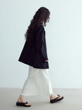 [Daihe] Early Autumn New Leisure Lapel Easy Simple Pure Color Match Thin Suit Jacket H7380-Outfit