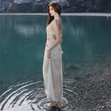 Toloer Acid Halter Dress Dress Spring And Summer High-End Delicate Vacation Fairy Gauze