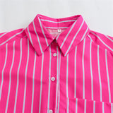 Toloer 时尚百搭条纹宽松长袖衬衫 3666063-Outfit