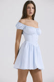 And Summer New Sweet And Spicy Women Decorate Hottie Small Dress Bubble Sleeve Square Dress Dress Women