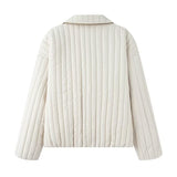 2025 New Women's Casual Heart-Shaped Buckle Cotton Jacket