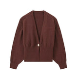 Women's Clothing 2025 New Street Fashion Two-Color Long-Sleeved Knitted Sweater