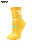 Women Happy Funny Socks With Lattice Print Avocado Pizza Food Skateboard Harajuku Korean Simple Socks New Fashion