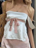 Backless Lace Up Tank Top-Outfit