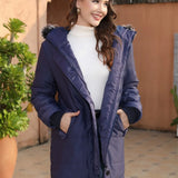 Women's Clothing Autumn And Winter New Large Size Hat Warm Slim Down Cotton Clothing In The Long Coat-Outfit