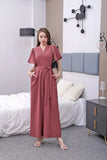 Pure Color Short-Sleeved Jumpsuit-Outfit