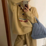 Fruit Cake Jacquard Knit Pullover-Outfit