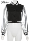 Basic Payment Casual Coats Women Y2k Baseball Vintage Button Crop Jacket Female Back Letter Embroidery Streetwear Top-Outfit