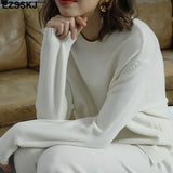 Autumn Winter O-NECK oversize thick Sweater pullovers Women 2021 loose cashmere turtleneck Sweater Pullover female Long
