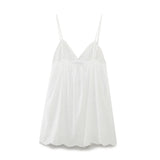 Women's Summer New Holiday Style Loose Back Vertical Lace Short