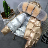 Real Fur Collar Loose Winter Down Coat Women Puffer Female Warm Autumn Feather Jacket For Girl Parka Coats Outerwear