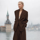 Toloer Spring And Autumn New Fashion Temperament Simple Silhouette High Sense Pandora Is Loose Small Suit Jacket Female-Outfit