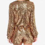 New Women's Deep V Waist Long-Sleeved Bag Hip Sexy Sleek