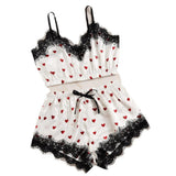 Direct Selling Love Summer Pajamas Set Tector Lace Ice Sling Skirt Home Dress