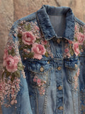 Trend 3D Digital Pattern Printing Fashion High Street Denim Jacket Men And