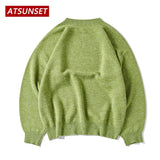 Cartoon Q Version Penguin Embroidery Sweater Harajuku Retro Style Knitted Sweater Autumn And Winter Cotton Pullover
